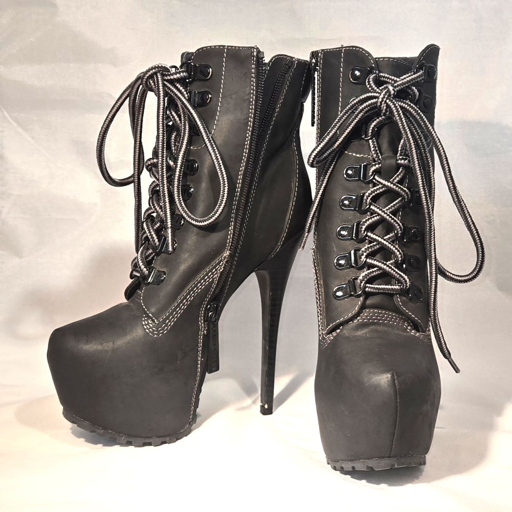 Combat Platform Ankle Boots